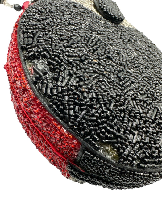 Mary Frances Black & Red Beaded Embellished Ladybug Convertible Bag Black & Red / S
