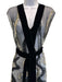 Marc Jacobs Size 2 Black & Silver Silk Sheer Sequin Design V Neck Dress Black & Silver / 2