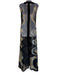Marc Jacobs Size 2 Black & Silver Silk Sheer Sequin Design V Neck Dress Black & Silver / 2