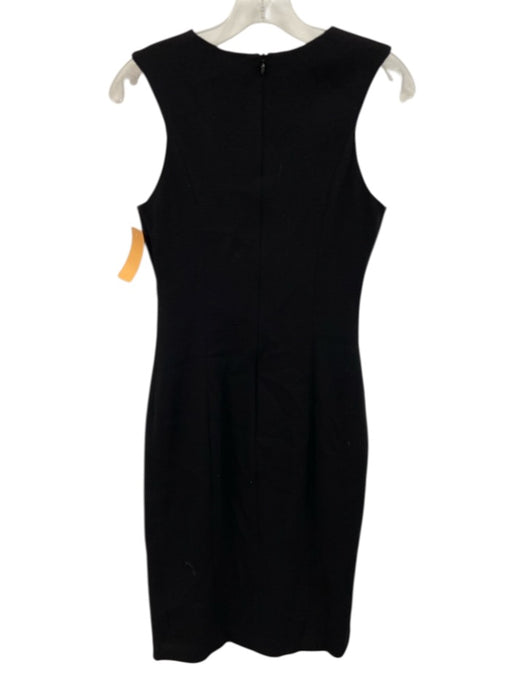 Gio' Guerreri Size 42 Black Wool Sleeveless Button Detail Midi Dress Black / 42