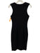 Gio' Guerreri Size 42 Black Wool Sleeveless Button Detail Midi Dress Black / 42