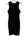 Gio' Guerreri Size 42 Black Wool Sleeveless Button Detail Midi Dress Black / 42