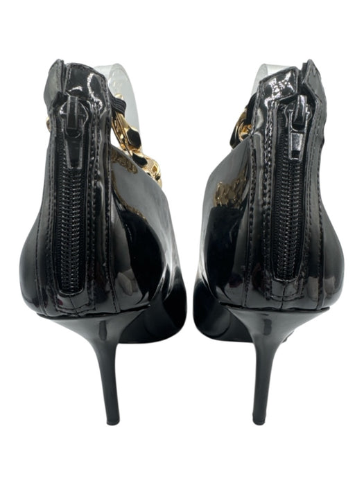 Inc Shoe Size 9 Black Leather Stiletto Chain Strap Pointed Toe Pumps Black / 9