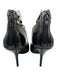 Inc Shoe Size 9 Black Leather Stiletto Chain Strap Pointed Toe Pumps Black / 9