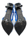 I.N.C. Shoe Size 9 Blue & Clear Satin & PVC Gathered Detail Stiletto Slingbacks Blue & Clear / 9