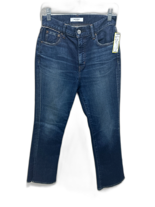 Moussy Vintage Size 24 Dark Wash Cotton Zip Fly Boot Cut Leg Slit Jeans Dark Wash / 24