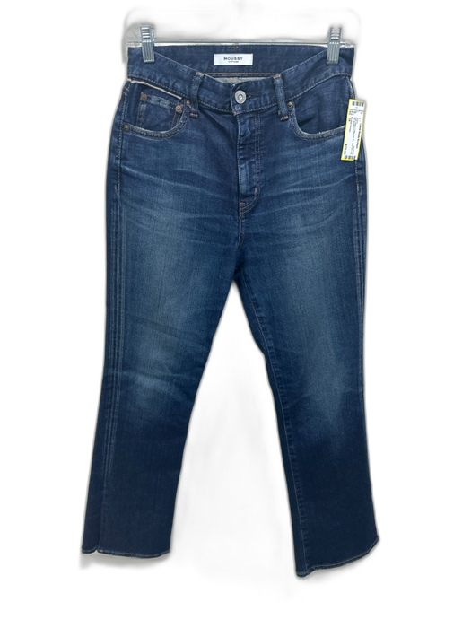 Moussy Vintage Size 24 Dark Wash Cotton Zip Fly Boot Cut Leg Slit Jeans Dark Wash / 24