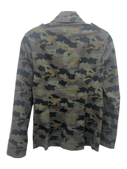 L'agence Size XS Black, Green, Gray Cotton Denim Long Sleeve camo print Jacket Black, Green, Gray / XS