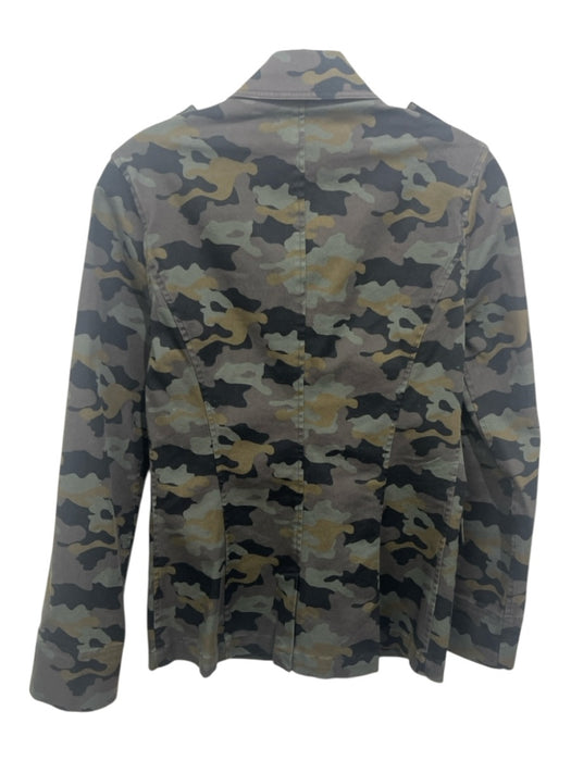 L'agence Size XS Black, Green, Gray Cotton Denim Long Sleeve camo print Jacket Black, Green, Gray / XS