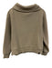 Varley Size XS Taupe Beige Cotton Blend Ribbed Turtleneck Side Zip Sweater Taupe Beige / XS