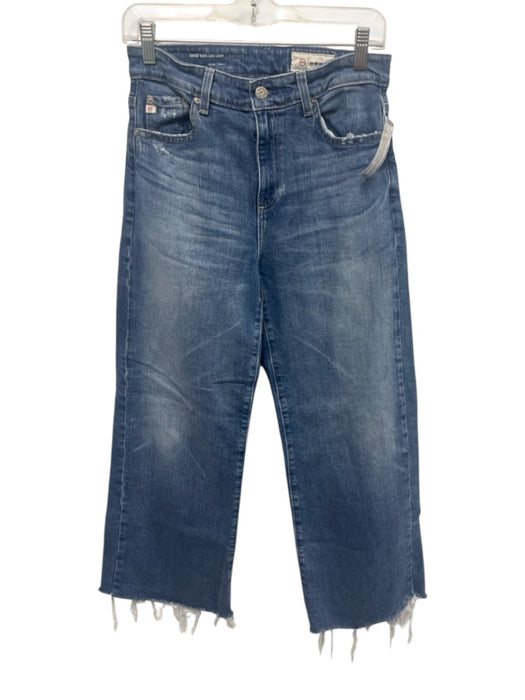 AG Adriano Goldschmied Size 25 Medium Wash Cotton Blend Denim Raw Hem Jeans Medium Wash / 25