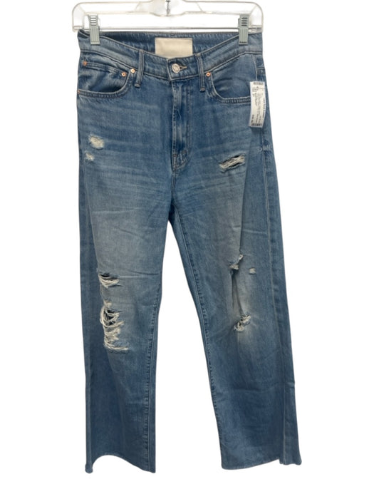 Mother Superior Size 23 Light Med Wash Cotton Denim Distressed Jeans Light Med Wash / 23
