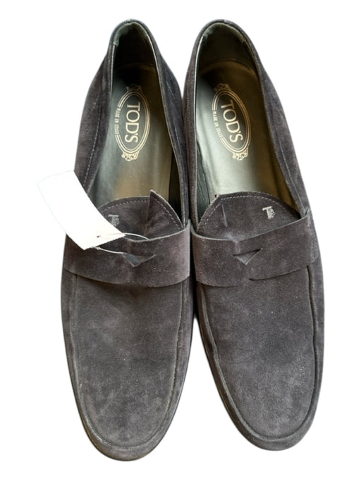 Tods Shoe Size 13 Black Suede Penny Loafer Men's Loafers Black / 13