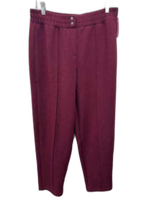 Spanx Size L Burgundy Modal & Polyester Elastic Waist Snap buttons Pants Burgundy / L