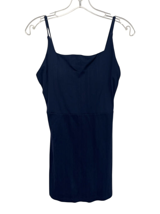 Spanx Size M Navy Blue Spandex Blend Spaghetti Straps Padded Dress Navy Blue / M
