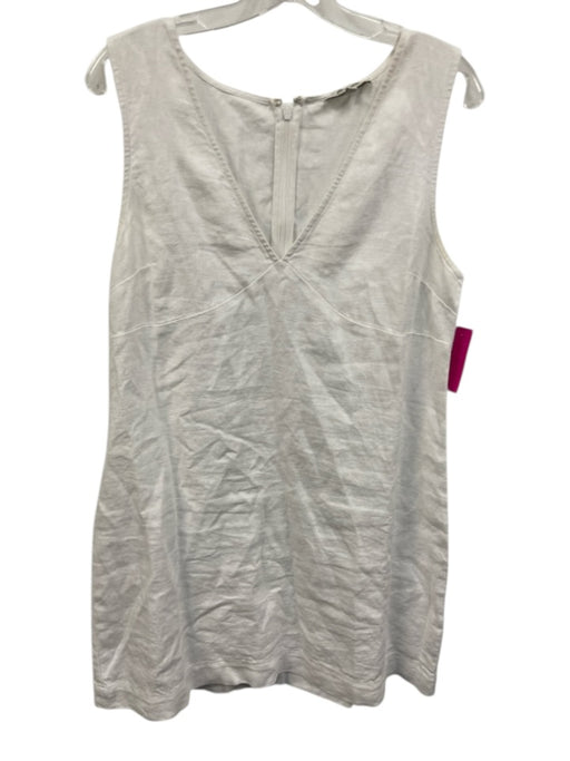 Madewell Size L White Linen V Neck Sleeveless A line Dress White / L