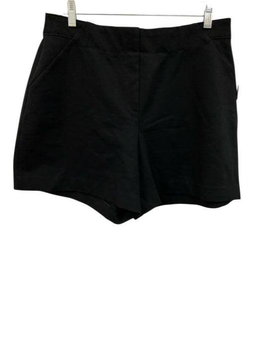 Spanx Size L Black Rayon Blend Elastic Waist Single Back Pocket High Rise Shorts Black / L