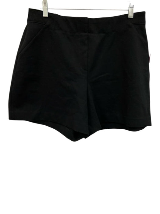 Spanx Size L Black Rayon Blend Elastic Waist Single Back Pocket High Rise Shorts Black / L