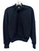 Spanx Size M Navy Blue Modal Blend Mock Neck Drawstring Detail Pullover Sweater Navy Blue / M