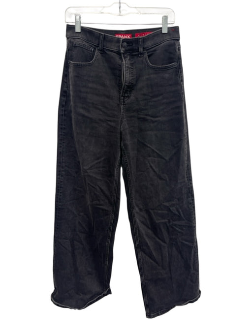 Spanx Size M Charcoal Black No Fabric Tag Denim High Rise Button & Zip Fly Jeans Charcoal Black / M