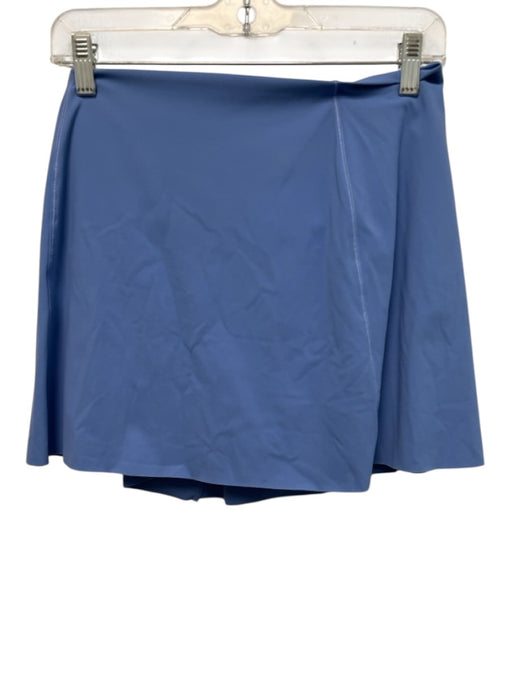 Spanx Size M Light Blue Nylon Blend Elastic Waistband Built in Shorts Skirt Light Blue / M
