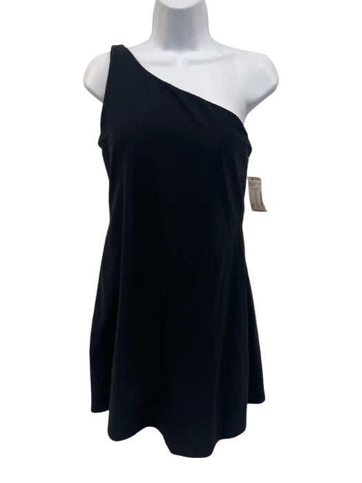 Spanx Size L Black Missing Fabric Tag One Shoulder Shelf Bra Athletic Dress Black / L