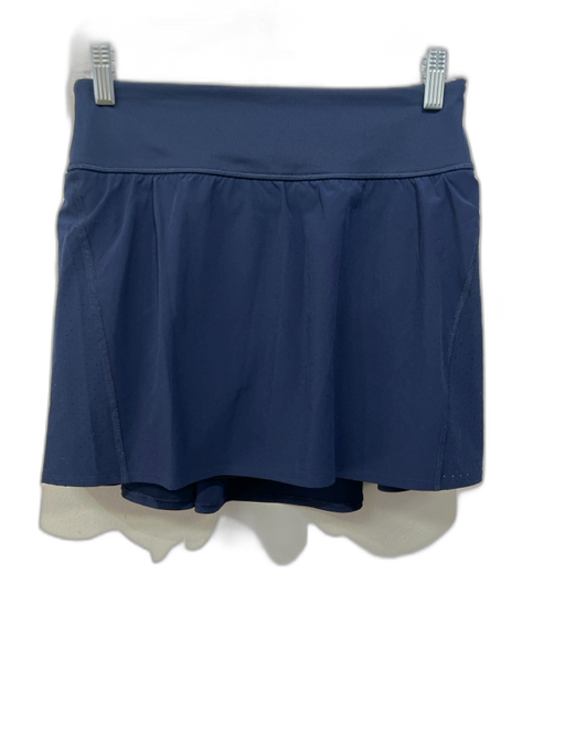 Spanx Size M Navy Blue Polyester Elastic Waist Perforated Skirt Navy Blue / M