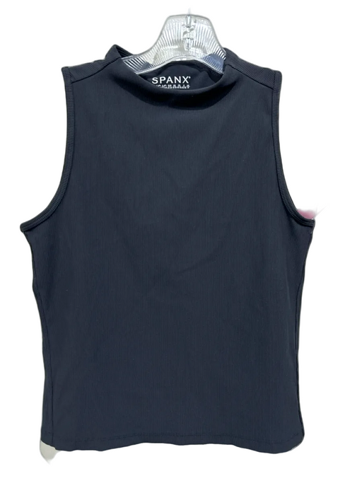 Spanx Size L Black Nylon Ribbed Sleeveless Top Black / L