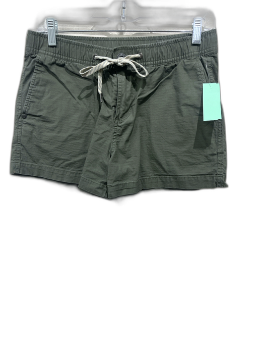 Vuori Size S Olive Green Cotton Elastic Drawstring Waist Zip Fly Pockets Shorts Olive Green / S