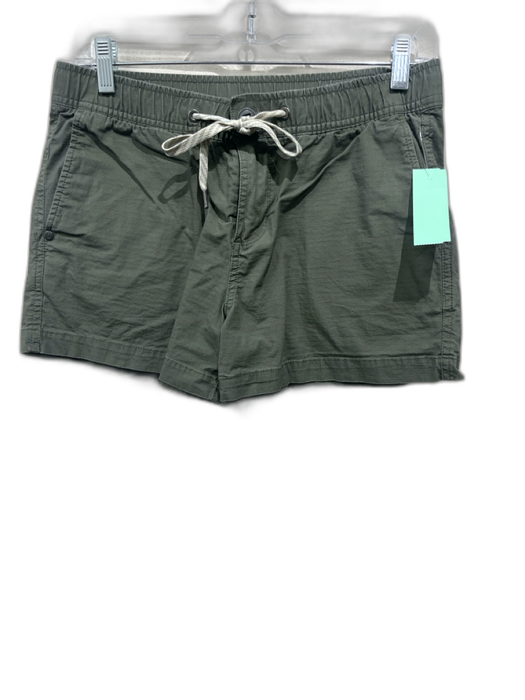 Vuori Size S Olive Green Cotton Elastic Drawstring Waist Zip Fly Pockets Shorts Olive Green / S