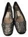 Ferragamo Shoe Size 5.5 Black Leather Flat Applique Slip On Square Toe Shoes Black / 5.5