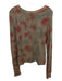 Cotton by Autumn Cashmere Size XS Brown, Red, Blue Cotton Ribbed Tie Dye Sweater Brown, Red, Blue / XS