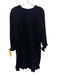 Ganni Size 36 Navy Blue Polyester Blend Long Sleeve Ruffle sleeve Midi Dress Navy Blue / 36