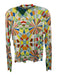 Siedres Size S Green, Blue & Multi Polyester Blend lettuce edge Geometric Top Green, Blue & Multi / S