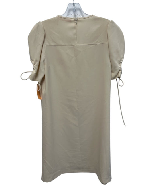 See By Chloe Size 36 / S Cream Polyester Puff Shoulder Short Sleeve Dress Cream / 36 / S