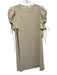 See By Chloe Size 36 / S Cream Polyester Puff Shoulder Short Sleeve Dress Cream / 36 / S