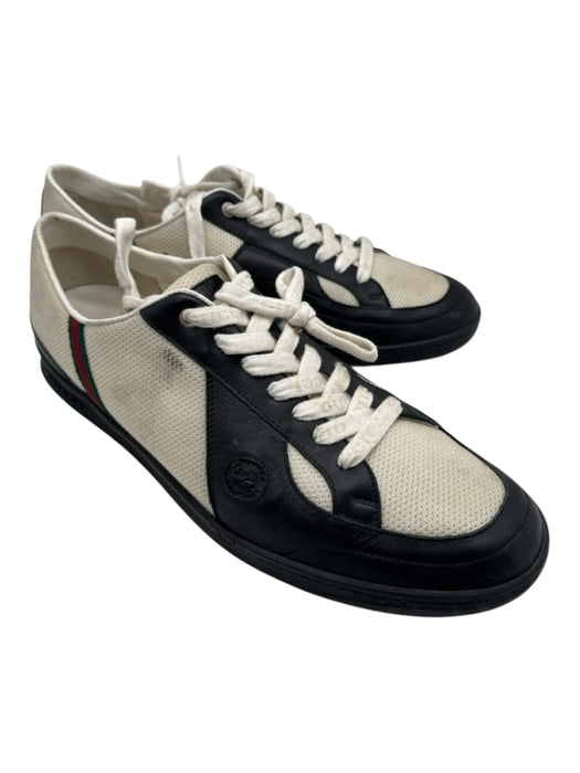 Gucci Shoe Size 14 AS IS White & Black Leather & Synthetic Two Tone Men's Shoes White & Black / 14