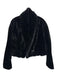 Blank NYC Size M Black Polyester Faux Fur Fuzzy Open Front Pockets Jacket Black / M