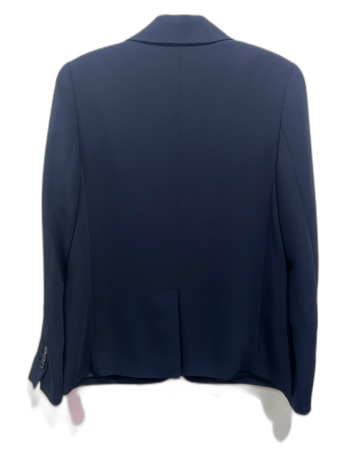 Vince Size 4 Navy Polyester darted Flap Pockets One Button Blazer Jacket Navy / 4
