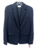 Vince Size 4 Navy Polyester darted Flap Pockets One Button Blazer Jacket Navy / 4