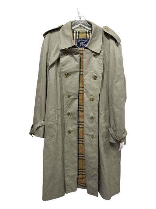 Burberrys Size Est M Khaki Polyester Buttons Novacheck Interior Trench Coat Khaki / Est M