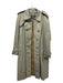 Burberrys Size Est M Khaki Polyester Buttons Novacheck Interior Trench Coat Khaki / Est M