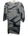 Stella McCartney Size 38 Black & White Silk 1/2 Sleeve Zebra Print Dress Black & White / 38