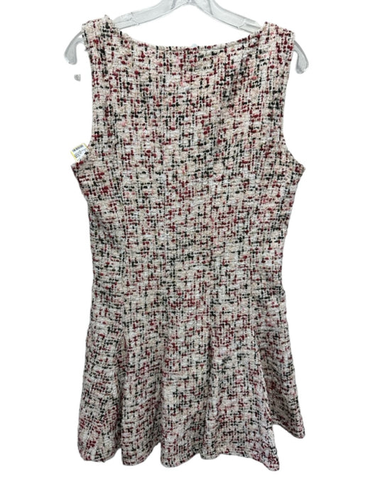 En Saison Size L Red, White & Green Polyester Boucle Sleeveless Dress Red, White & Green / L