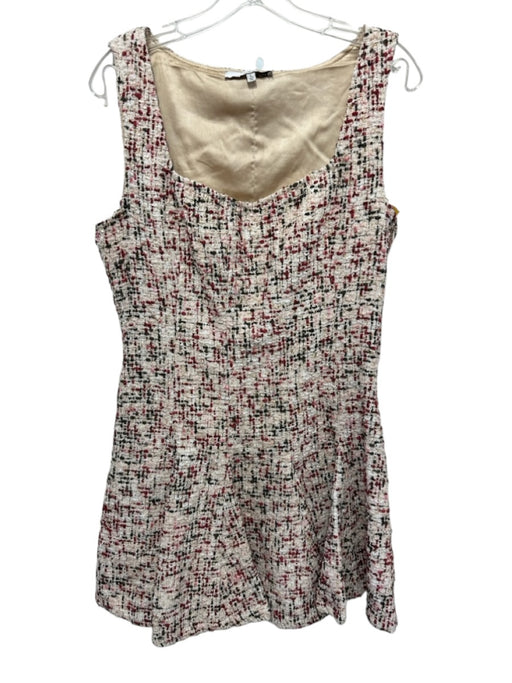 En Saison Size L Red, White & Green Polyester Boucle Sleeveless Dress Red, White & Green / L