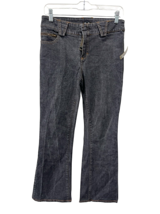 D&G Size 28 Black Wash Cotton Denim Mid Rise Contrast Stitch Zipper Detail Jeans Black Wash / 28