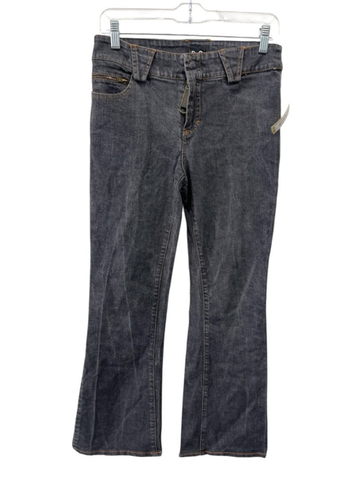 D&G Size 28 Black Wash Cotton Denim Mid Rise Contrast Stitch Zipper Detail Jeans Black Wash / 28