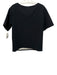 Emerson Fry Size S Black Polyester & Viscose Short Sleeve Wide Neck Boxy Top Black / S