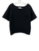 Emerson Fry Size S Black Polyester & Viscose Short Sleeve Wide Neck Boxy Top Black / S