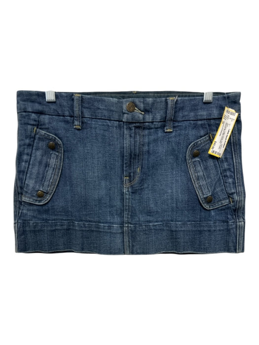 Citizens of Humanity Size 29 Med Wash Cotton Denim Zip & Button Pockets Skirt Med Wash / 29